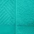 thumbnail image 3 of Basketweave Jacquard and Solid 100% Egyptian Cotton Face, Hand, and Bath Towels - 6-Piece, Turquoise by Blue Nile Mills, 3 of 4