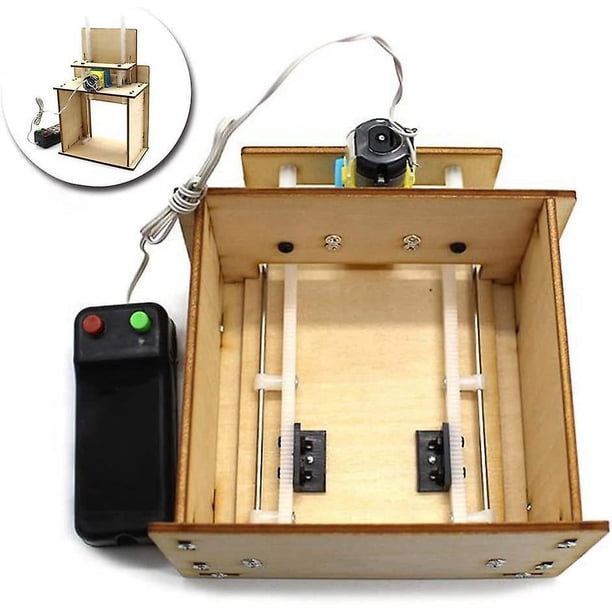 Rompecabezas 3D, puerta de ascensor de madera, modelo de garaje, puerta eléctrica, Kit de montaje DIY, juego de construcción, juguete para regalo creativo para niños mayores de 14 años