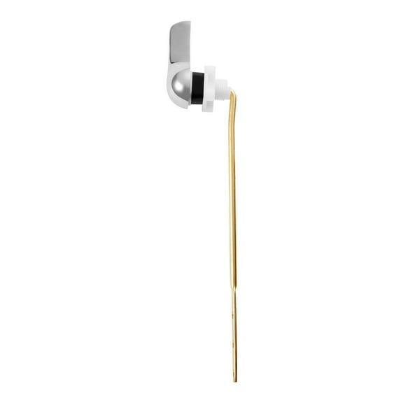 Toilet Handle Replacement Kit Front Mount Universal Toilet Flush Handle with Chrome-Plated Metal Handle, Solid Brass Lever, Stainless Steel Chain, Adjustable Length, Easy Installation