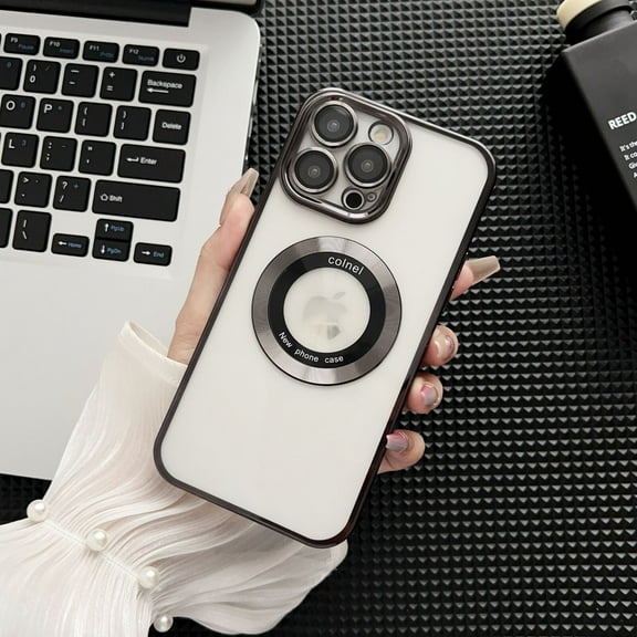 For Apple iPhone 15 Plating TPU Magsafe Magnetic Clear Shockproof Case Cover