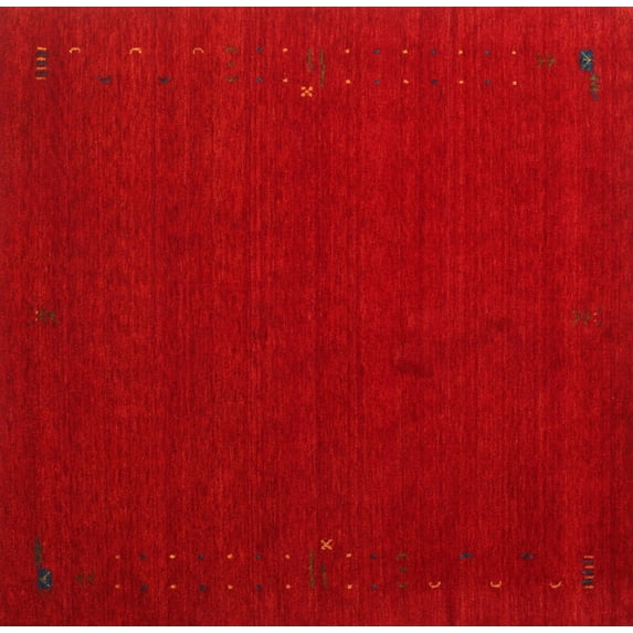 Ahgly Company Indoor Rectangle Contemporary Brown Red Abstract Area Rugs, 5' x 7'