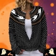 thumbnail image 2 of Enyan Womens Lightweight Cardigan Sweaters Halloween Trendy Button Up V-Neck Knit Cardigans Shrug Fall Spring Fashion Clothes, 2 of 7