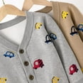 thumbnail image 6 of Toddler Baby Boys Girls Cardigan Car Prints Sweater Cardigan Sweater Button-up Cotton Coat 2-7Y, 6 of 6