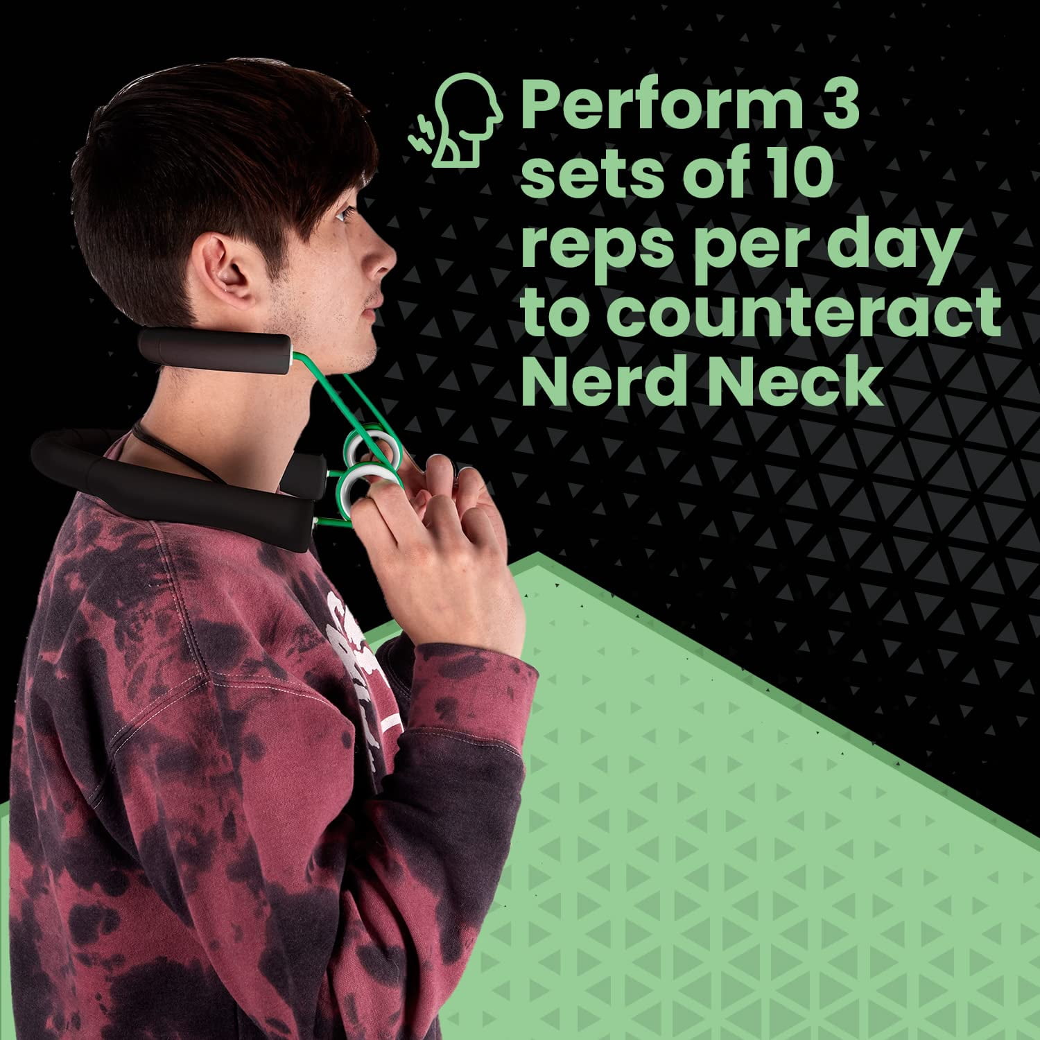 Portable Neck Strengthener by NeckSpring, Relieves Neck Pain, Restore Cervical Curvature, Improves posture; and Reverses Nerd Neck