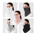 thumbnail image 1 of LEEYNEER Light Gray One-Size Sunscreen Mesh Ear-Hanging Mask Ice Silk Outdoor Golf Sports Sunshade Female Windproof Uv Cold Feeling Face And Neck Protection, 1 of 8