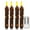 Brown, variant on 6.5 Inches Primitive Real Wax LED Short Flameless Candles Hand Dipped Battery Operated Taper Candle with Timer Remote for Vintage Rustic Home Decor