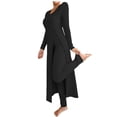 thumbnail image 6 of 2 Pack ylioge Womens 2 Piece Pajama Sets Long Sleeve Tops and Pants Sleepwear Outfits Ladies Casual Solid Color Comfortable Slim Loungewear Pajamas Set, 6 of 8