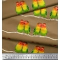 thumbnail image 3 of Soimoi Cotton Duck Fabric Branch & Colorful Parrot Bird Printed Fabric 1 Yard 42 Inch Wide, 3 of 3