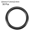 thumbnail image 2 of 30 Pcs Anillo de sellado O de forma negra resistente al aceite de 22 mm x 2.4 mm de goma NBR, 2 of 3
