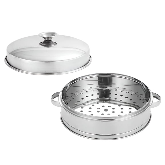 ACDANC Steamer with Lid Stainless Steel for Cooking Vegetables and Dumplings 16cm