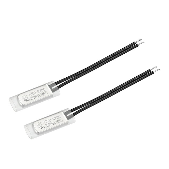 Unique Bargains KSD9700 Thermostat 145 Celsius N.C 5A Metal Bimetal Temperature Control Switch 2pcs