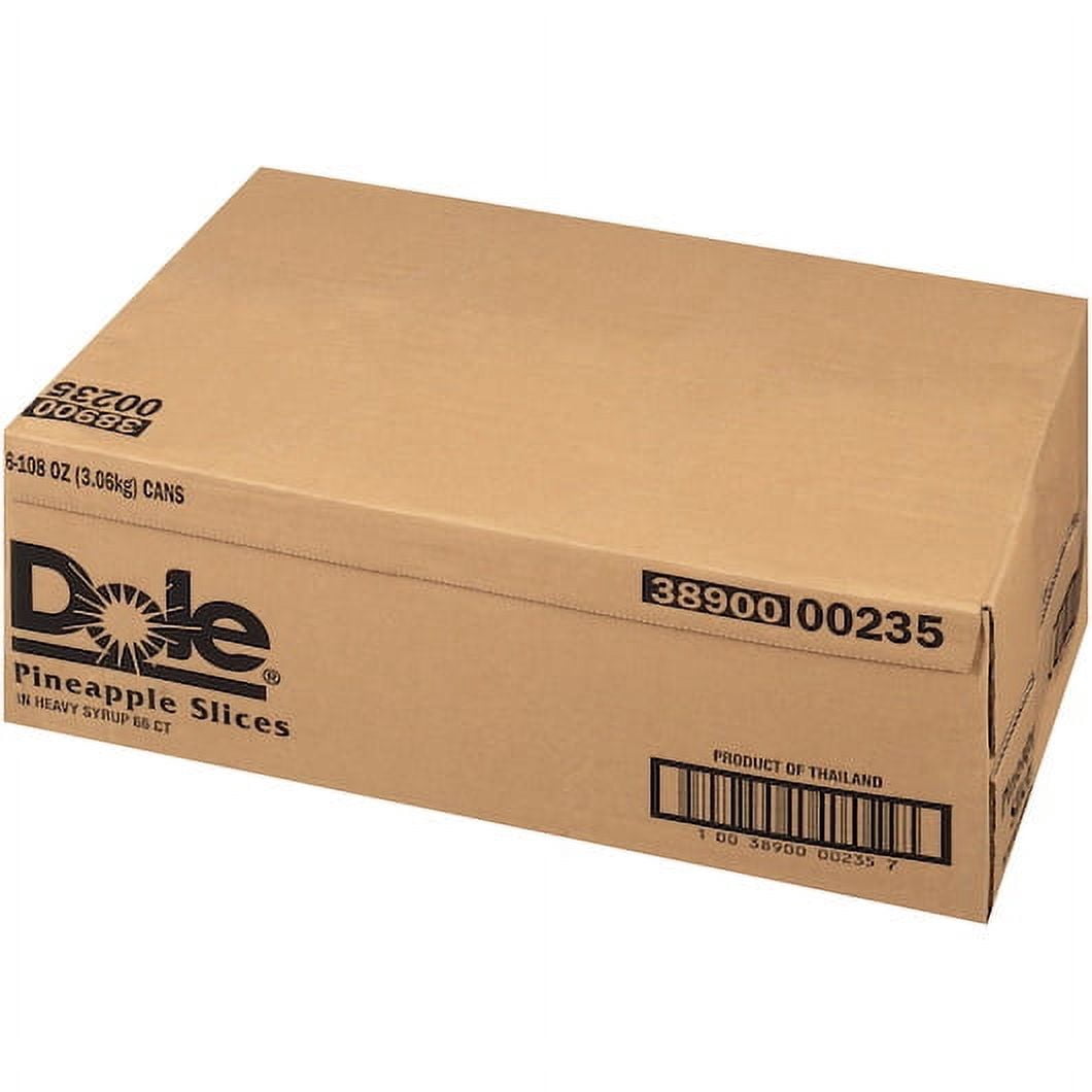Dole Pineapple Slices in Heavy Syrup, 108 oz - Case of 6