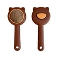 thumbnail image 1 of Pet Comb Stainless Steel Pin PP Material One Click Hair Removal Massage Effect Easy Clean for Cats Dogs Shedding Management, 1 of 4