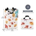 thumbnail image 2 of Yayeee Freestanding Laundry Hamper with Handle Collapsible Large Storage Basket for Clothes, Watercolor Autumn Leaves, 2 of 7