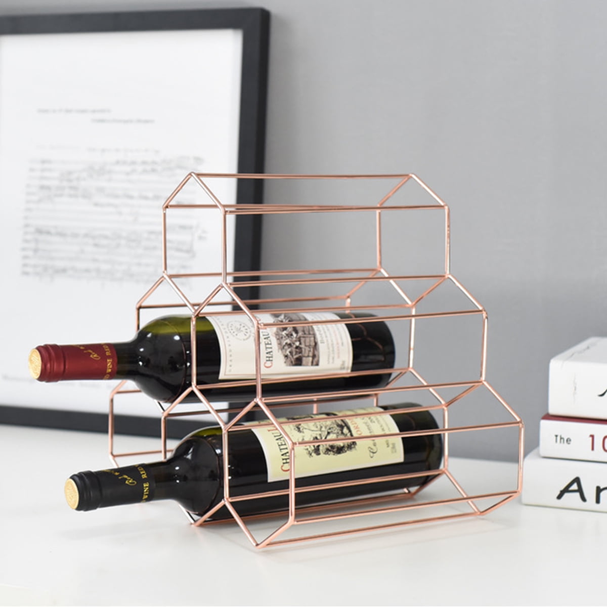 Red Wine Rack Bottle Holder Mount Kitchen Bar Display Shelf Stainless
