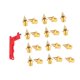thumbnail image 5 of 20 clavos para zapatillas de atletismo con llave, clavos de atletismo cortos para carreras de velocidad Oro, 5 of 9
