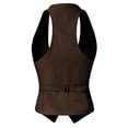 thumbnail image 4 of MixMatchy Women's Economy Dressy 3 Button Versatile Racerback Tuxedo Suit Vest Waistcoat, 4 of 5