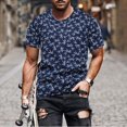 thumbnail image 1 of AMERTEER Spring And Summer Men‘S Casual Fashion Short-Sleeved Printed Retro Shirt, 1 of 6