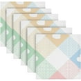 thumbnail image 6 of Coolnut Rainbow Plaid Cloth Napkins Set of 6, Durable Printed Washable Table Napkins for Valentines, Weddings, Dinners Parties Home Decor, 20 x 20 Inch Washcloth Gift, 6 of 7