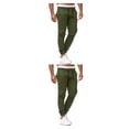 thumbnail image 1 of Pantalones de algodón para hombre Sonducket reemplazo informal elegante con múltiples bolsillos y cordón cintura media, 1 of 6
