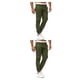 thumbnail image 3 of Minnieouse Pantalones de hombre de repuesto con estilo, multibolsillos, fáciles de combinar, con cordón, cintura media, para viajes de oficina, Verde XXXL 2piezas, 3 of 6