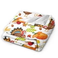 thumbnail image 2 of Kll Fleece Blanket Plush Throw Blanket Thanksgiving Turkey,Soft Fuzzy Cozy Flannel Blanket For Couch Sofa Bed.(40"X30"), 2 of 9