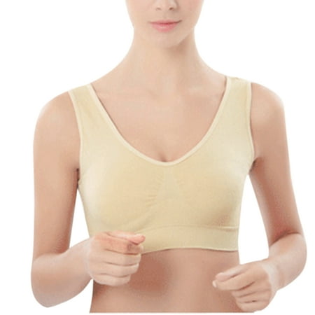 

ELENXS Women Wirefree Seamless Sport Bra Girl Breathable Push Up Yoga Running Top