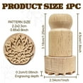 thumbnail image 2 of 1 pc Wooden Stamps 1 inch Mandala Lotus Round Stamp Wooden Clay Stamp Round Wood Stamp Natural Wood Stamp Round Pottery Stamps Small Stamp for Card Making DIY Craft Letter Diary and Scrapbooking, 2 of 9