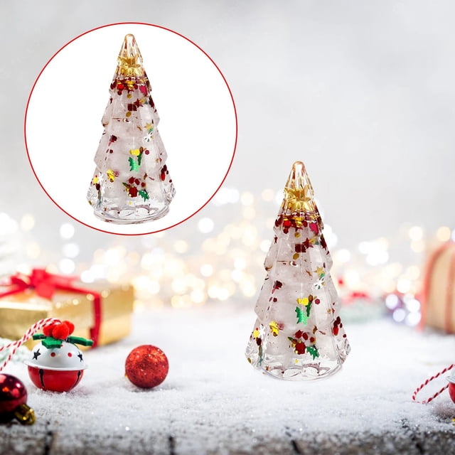Cqxid Desktop Ornament Under $10 Festival Christmas Tree Statue Christmas Tree Decorations Christmas Decorations Fireplace Desktop Centerpiece With Gift Box