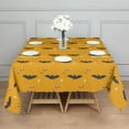 thumbnail image 3 of Halloween Square Tablecloth 42x42in(107x107cm) – Waterproof Polyester Printed Table Cover, Wrinkle Resistant & Washable for Kitchen Dining Picnic Party Decor, Pattern-V5-79, White, 3 of 6