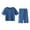 Blue, variant on Odeerbi 1-8 Years Toddler Boys Girls Summer Outfits Modal Short Sleeve Tops Pants Two-piece Set Cute Solid Color Soft Loungewear Toddler Boys Girls Clothes