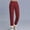 Wine, variant on Ofreoo Women's Skinny Ponte Knit Pants Casual Fashion Solid Color High Waist Add Fleece ToSkinny Leggings Pants