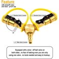 thumbnail image 2 of 1/4" RV Propane Quick Connect Y Splitter Adapter with Shutoff Valve for RV Trailer and Quick Connect Propane Hose Connect to Motorhome Tabletop Grill, 2 Way 1/4 inch Quick Disconnect Kit, 2 of 7