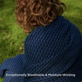 thumbnail image 5 of Cozy Comfort Cooling Cotton Waffle Breathable Rayon Derived from Bamboo Queen Blanket,Navy,90x90 inches, 5 of 7