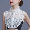 thumbnail image 1 of Cuello falso mujer falso falso cuello mitad top elegante ropa de ropa blusa media camisa, 1 of 10