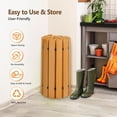 thumbnail image 5 of VINGLI 8ft L 22in W Wooden Garden Pathway, Roll Out Outdoor Walkway Flooring W/Steel Wire, Anti-Slip Texture, Ground Stakes, Fir Wood Pathway for Garden, Patio, Wedding, Beach, Party Decor, 5 of 7