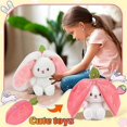 thumbnail image 5 of Conejo de peluche de fresa para niños de 18 cm, conejo de peluche de escondite, muñeco de peluche de conejo lindo, conejo de peluche envuelto en regalo de fresa, 5 of 5
