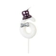 thumbnail image 1 of Diconna Numeral Birthday Candles Cake Topper with Bowknot, 1 of 8