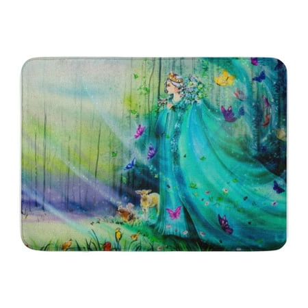 SIDONKU Scenic View of Fantasy World Fairies and Ethereal Doormat Floor Rug Bath Mat 23.6x15.7 (Best Scenic Views In The World)