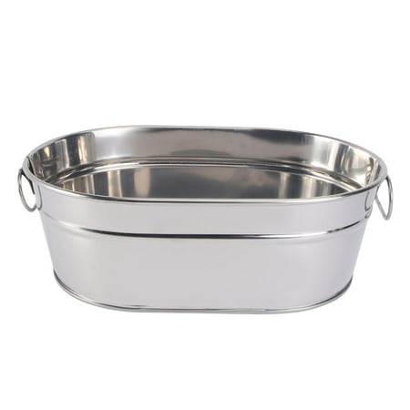 

Nuolux Bucket Ice Metal Galvanized Tub Beveragedrink Oval Storage Planter Tub Flower Cooler Rustic Buckets Beermini Bins