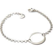 Personalized Inspire Heart, Circle or Cross Sterling Silver Bracelet