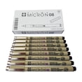 thumbnail image 1 of Sakura Pigma Micron pen 08 Black felt tip artist drawing pens - 8 pen set, 1 of 6