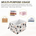 thumbnail image 6 of Yayeee Collapsible Cube Storage Bin with Lid Fabric Closet Decorative Basket with Handles, Gray Cartoon Pattern, 6 of 7