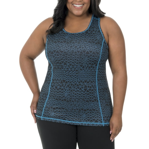 Women's PlusSize Strappy Built in Bra Tank