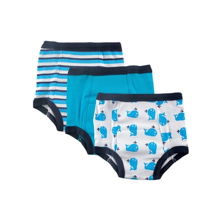 Luvable Friends Baby Boy and Girl Training Pants, 3-Pack - 3T - Whale