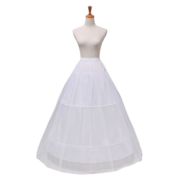 2 Hoops 1-layer Yarn Skirt Bride Bridal Wedding Dress Support Petticoat Women Co