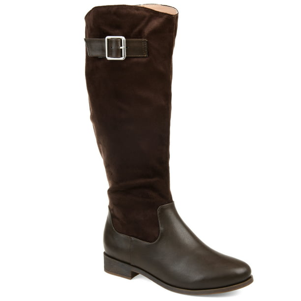 Brinley Co. - Womens Comfort Two-tone Riding Boot - Walmart.com ...