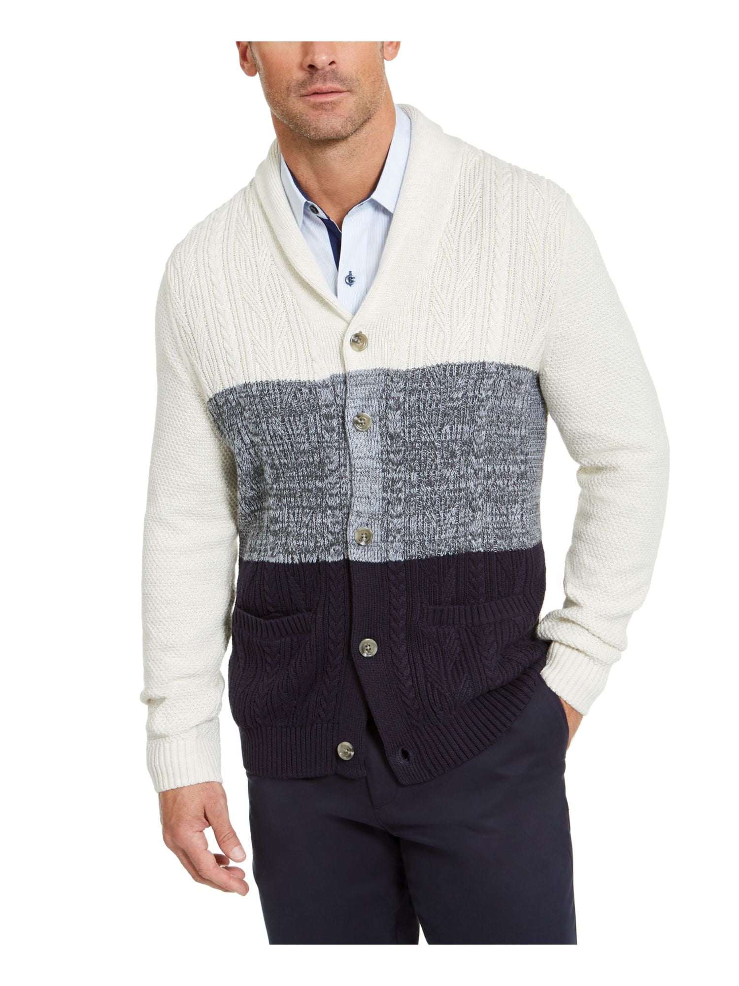 grey button down cardigan