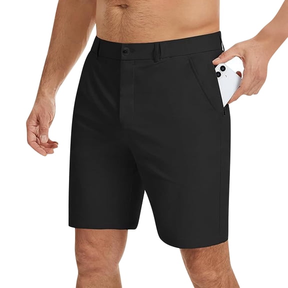 Clossjun Mens Slim Stretch Khaki Shorts 5/7 Inch Lightweight Quick Dry for Golf Dress Casual Work with 5 Pockets