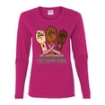 thumbnail image 2 of Wild Bobby In October We Wear Pink Protest Fists Breast Cancer Awareness Women Graphic Long Sleeve Tee, Fuschia, X-Large, 2 of 6